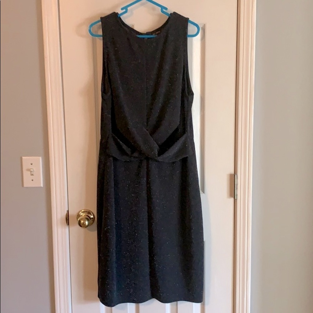 Free Press Black Shimmering Cocktail Dress Sz L
